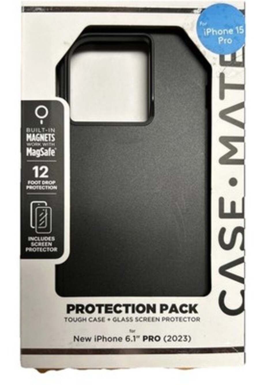 Case-Mate Ultra Tough iPhone 15 Plus Case MagSafe Shockproof in Black / Clear